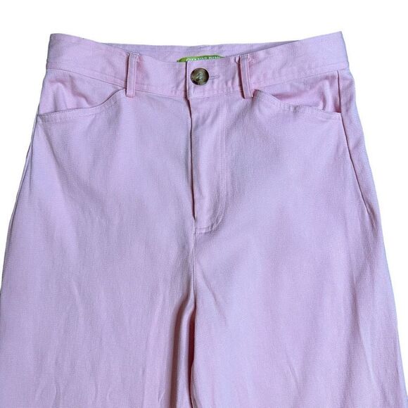 Gianni Bini Pants Cropped Raw Hem Pink High Rise Size 4 - Picture 3 of 8